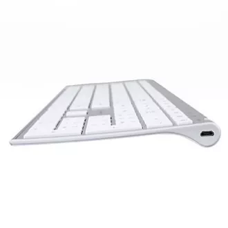Powerton LIFE ULTRASLIM Klávesnica bezdrôtová CZ/SK, striebra
