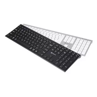 Powerton LIFE ULTRASLIM Klávesnica bezdrôtová CZ/SK, striebra