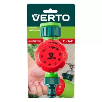 Verto časový vypínač manuálny maximálny čas vypnutia 120 minút, 1/2" aj 3/4", zelený, 15G750, DOPREDAJ