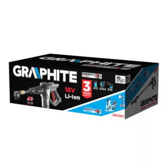 Graphite aku tlakový čistič 58G083, 19bar, 170l/min. Graphite aku tlakový čistič 58G083, 19bar, 170l/min.