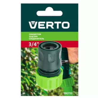 Verto rýchlospojka materiál plast, 3/4", zelená, 15G722 Verto rýchlospojka materiál plast, 3/4", zelená, 15G722