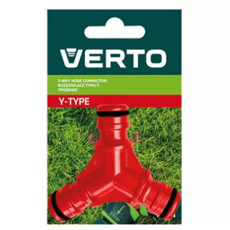 Verto rozdvojka typu Y materiál plast, 1/2" aj 3/4", červená, 15G744