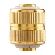 NEO TOOLS spojka na pevné spojenie hadíc materiál mosadz, 1/2", zlatá, 15-736