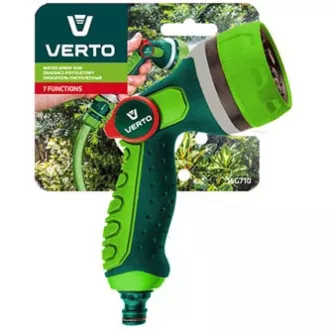 Verto pištoľový rozprašovač 7 funkcií, plynulá regulácia vody palcom, 1/2", zelený, 15G710 Verto pištoľový rozprašovač 7 funkcií, plynulá regulácia vody palcom, 1/2", zelený, 15G710