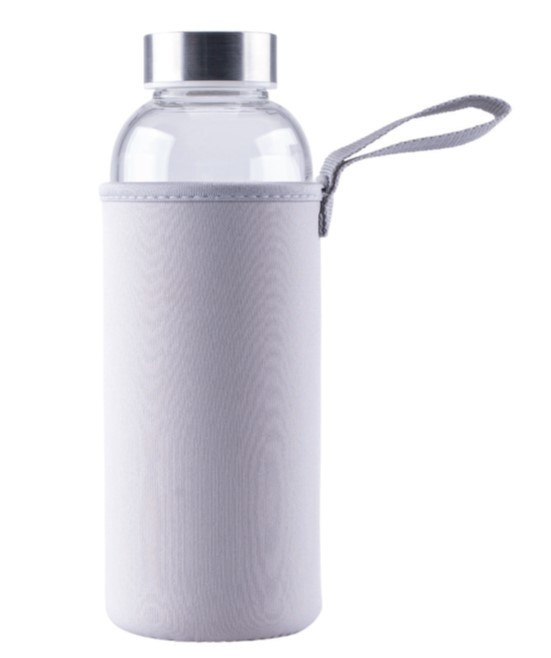 Steuber Fľaša sklenená s obalom 500 ml, šedá