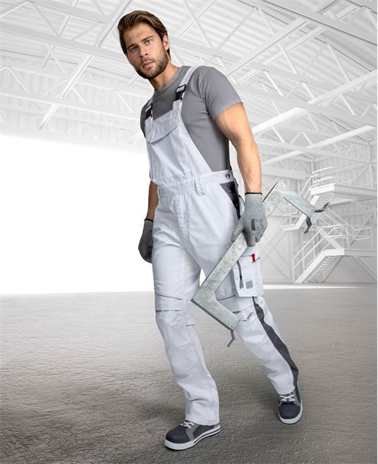 Nohavice s trakmi ARDON®URBAN+ biele predĺžené | H6488/XL