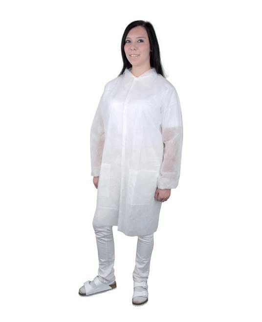 Jednorazový PP plášť ARDON®SYLVIE biely | H4040/L