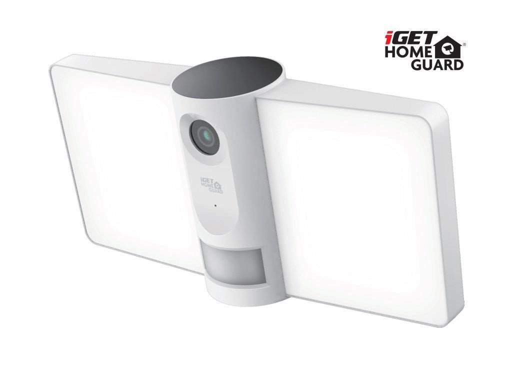 iGET HOMEGUARD HGFLC890 - Wi-Fi vonkajšia IP FullHD kamera s LED osvetlením, biela