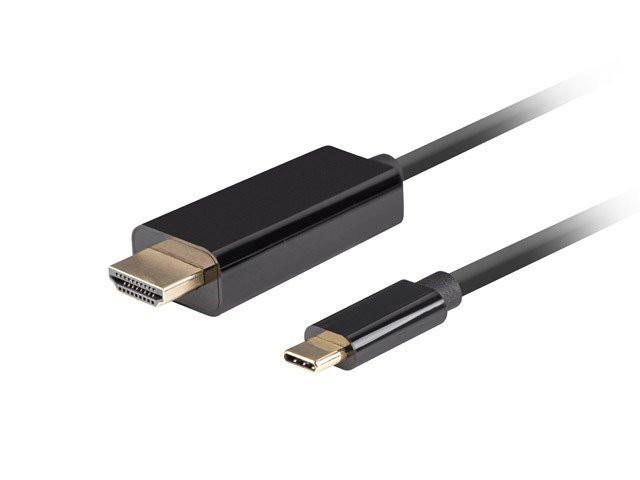 Lanberg USB-C(M)->HDMI(M) kábel 0,5m 4K 60Hz čierna