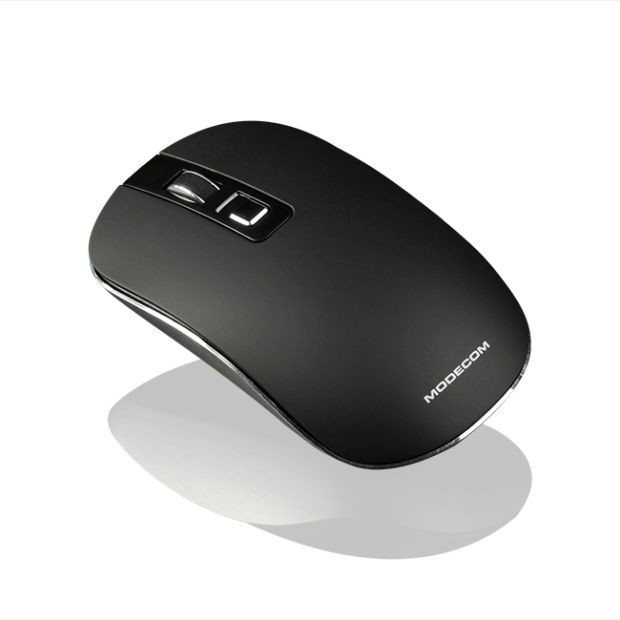 Modecom MC-WM101 bezdrôtová optická myš, 3 tlačidlá, 1600 DPI, USB nano 2,4 GHz, nízky profil, čierna