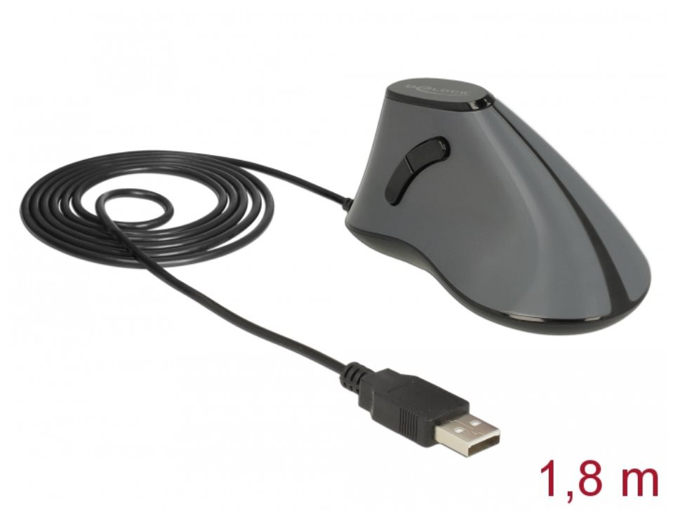Delock Ergonomická vertikálna optická 5-tlačítková USB myš