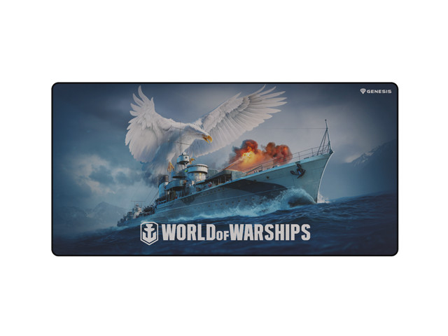 Herná podložka pod myš Genesis CARBON 500 WORLD of WARSHIPS, MAXI 90x45cm