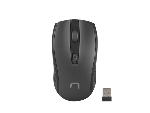 Natec optická myš JAY 2/1600 DPI/Kancelárska/Optická/Bezdrôtová USB/Čierna