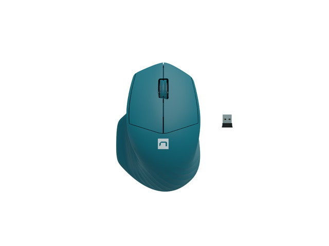 Natec optická myš SISKIN 2/1600 DPI/Kancelárska/Optická/Pre pravákov/Bezdrôtová USB + Bluetooth/Modrá