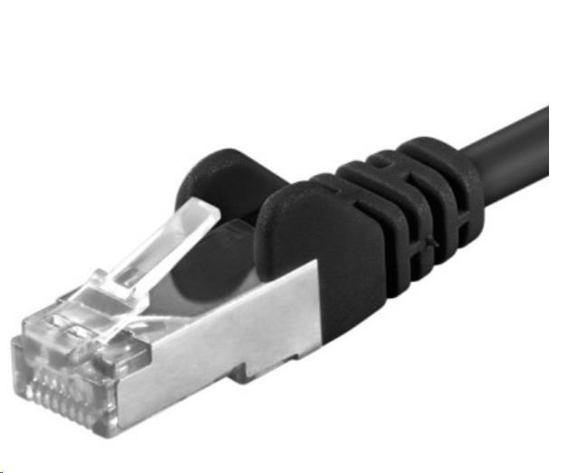 PREMIUMCORD Patch kábel CAT6a S-FTP, RJ45-RJ45, AWG 26/7 0, 25m čierna