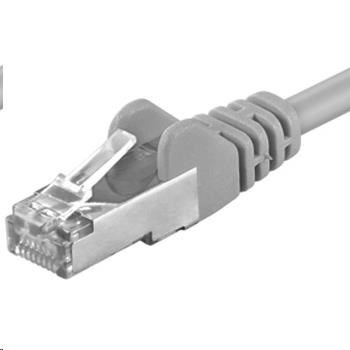 PREMIUMCORD Patch kábel CAT6a S-FTP, RJ45-RJ45, AWG 26/7 5m šedá