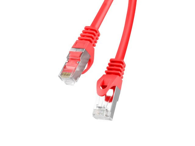 LANBERG Patch kábel CAT.6 FTP 3M červený Fluke Passed