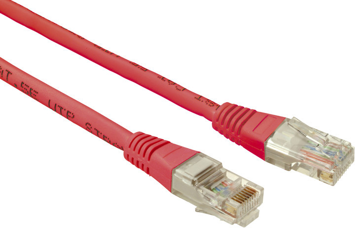SOLARIX patch kábel CAT5E UTP PVC 5m červené