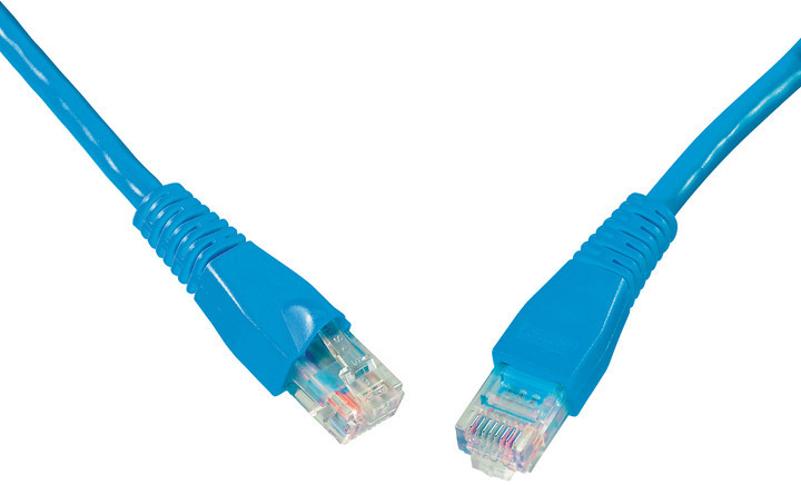 SOLARIX patch kábel CAT5E UTP PVC 10m modrý snag-proof