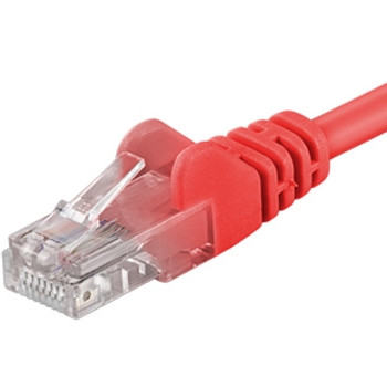 Patch kábel UTP RJ45-RJ45 level CAT6, 3m, červená