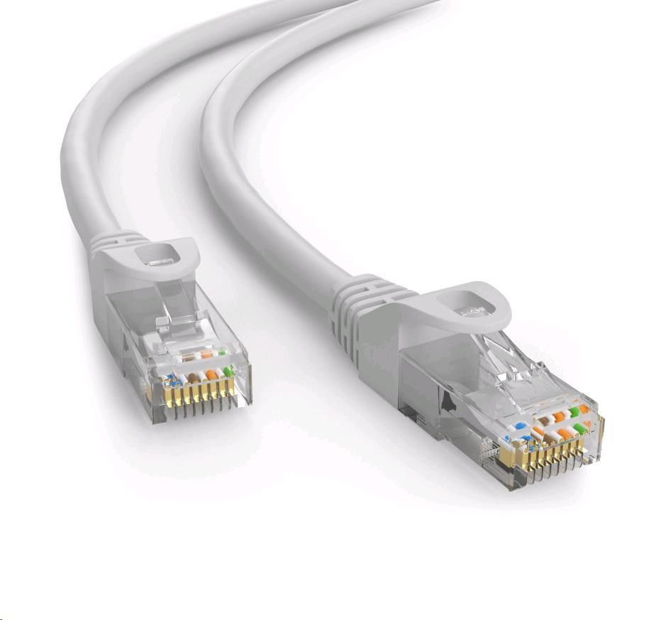 C-TECH kábel patchcord Cat6e, UTP, sivý, 1, 5m