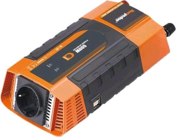 Fotografia produktu: Menič napätia Carspa PID600 12V/230V+2xUSB 600W, modifikovaná sinus, digitálny display