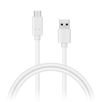 CONNECT IT Wirez USB C (Type C) - USB, tok prúdu až 3A!, biely, 2 m