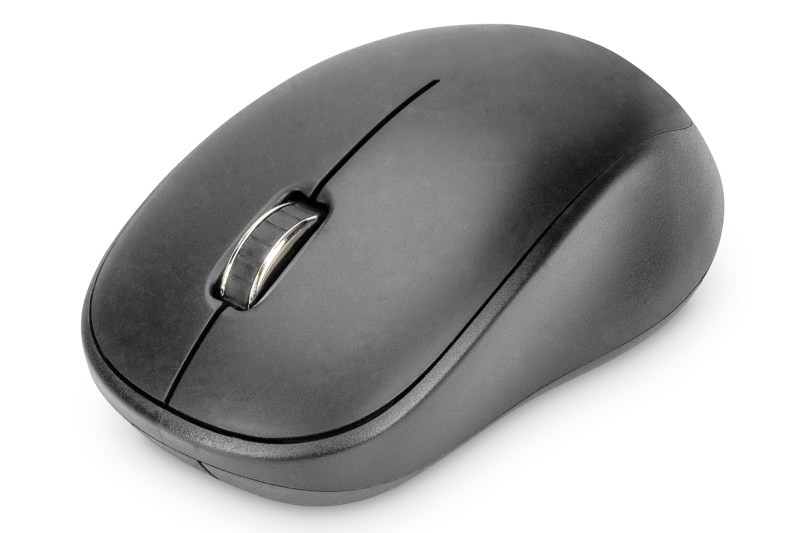 DIGITUS Bezdrôtová optická myš 3D, 2,4 GHz, 1000 dpi, čierna