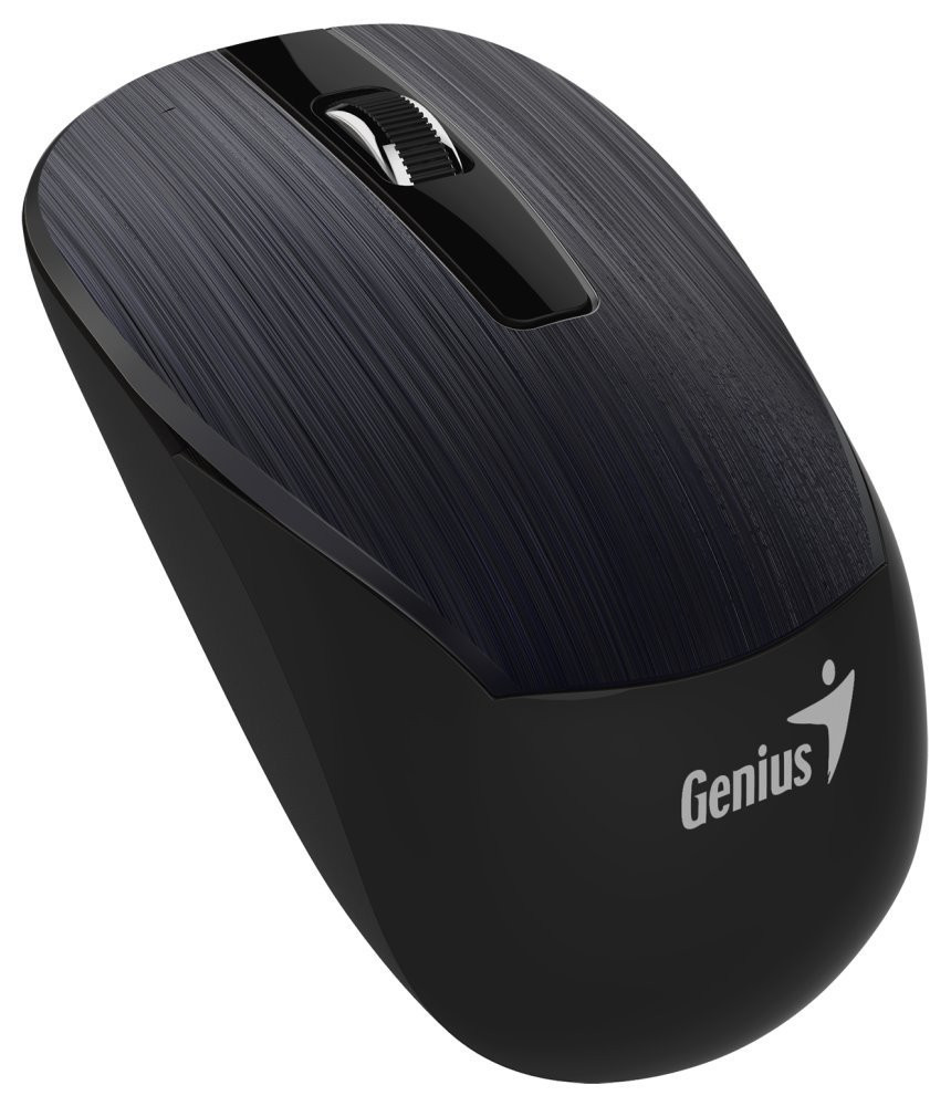 Genius NX-7015 čierna, Myš, bezdrôtová, optická, 1600DPI, 3 tlačidlá, Blue-Eye senzor, USB, čierna