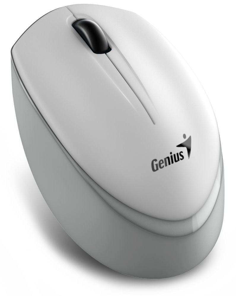 Genius NX-7009 Myš, bezdrôtová, optická, 1200DPI, 3 tlačidlá, Blue-Eye senzor, USB, bielo-šedá