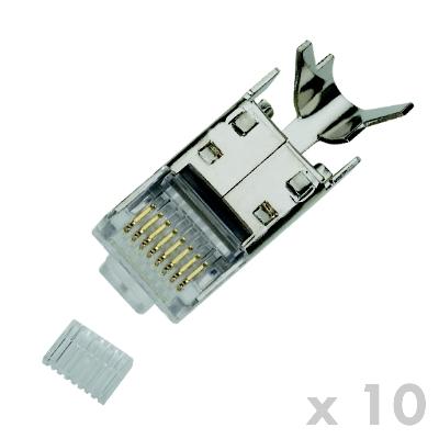 Fotografia produktu: DATACOM konektor RJ45 STP CAT7(6A) 8p8c drôt(10ks)