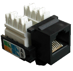 Fotografia produktu: DATACOM Keystone cat5E black UTP