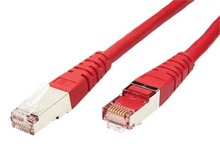 Fotografia produktu: Patchkábel S/FTP, Cat6, 2xRJ45, 3m červený