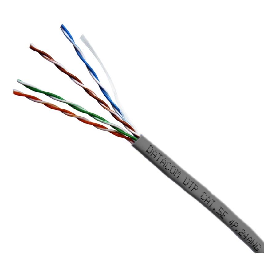 Fotografia produktu: DATACOM UTP flex, Cat5e PVC, sivý, 100m, lanko