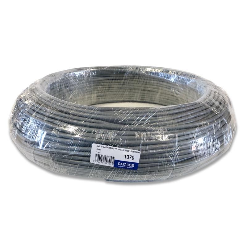Fotografia produktu: DATACOM FTP Cat5e PVC kábel 100m (lanko) sivý