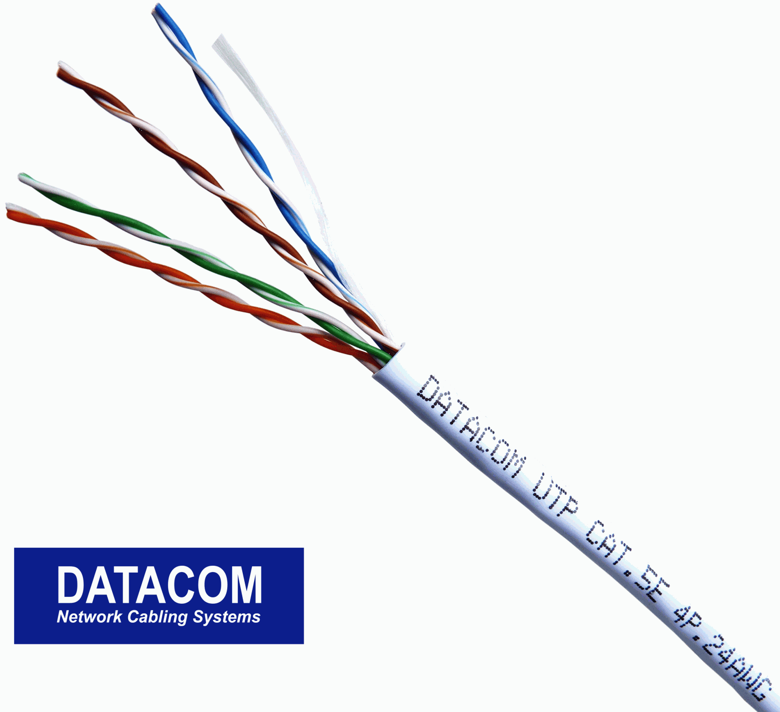 DATACOM UTP Cat5e PVC kábel 305m (drôt), biely
