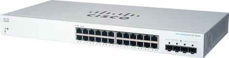 Cisco switch CBS220-24T-4G (24xGbE, 4xSFP, fanless) - REFRESH