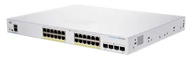 Cisco switch CBS250-24PP-4G (24xGbE, 4xSFP, 24xPoE+, 100W, fanless)