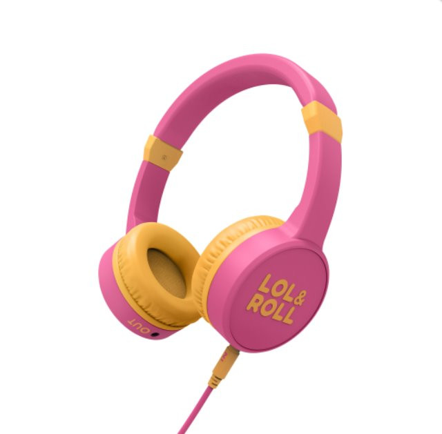 Energy Sistem Lol&Roll Pop Kids Headphones Pink, navrhnutá špeciálne pre deti, obmedzením hladiny zvuku, Music Share