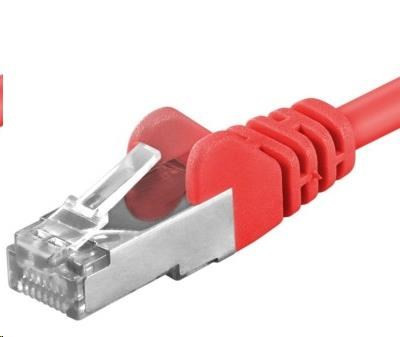 PREMIUMCORD Patch kábel CAT6a S-FTP, RJ45-RJ45, AWG 26/7 5m červená