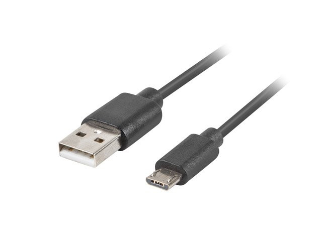 LANBERG Micro USB (M) na USB-A (M) 2.0 kábel 1m, čierny, rýchle nabíjanie 3.0