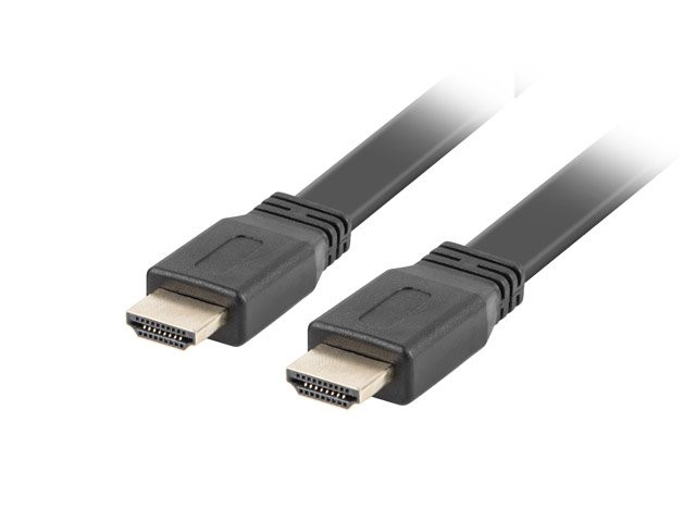 LANBERG HDMI M/M 2.0 plochý kábel 1m 4K, čierny
