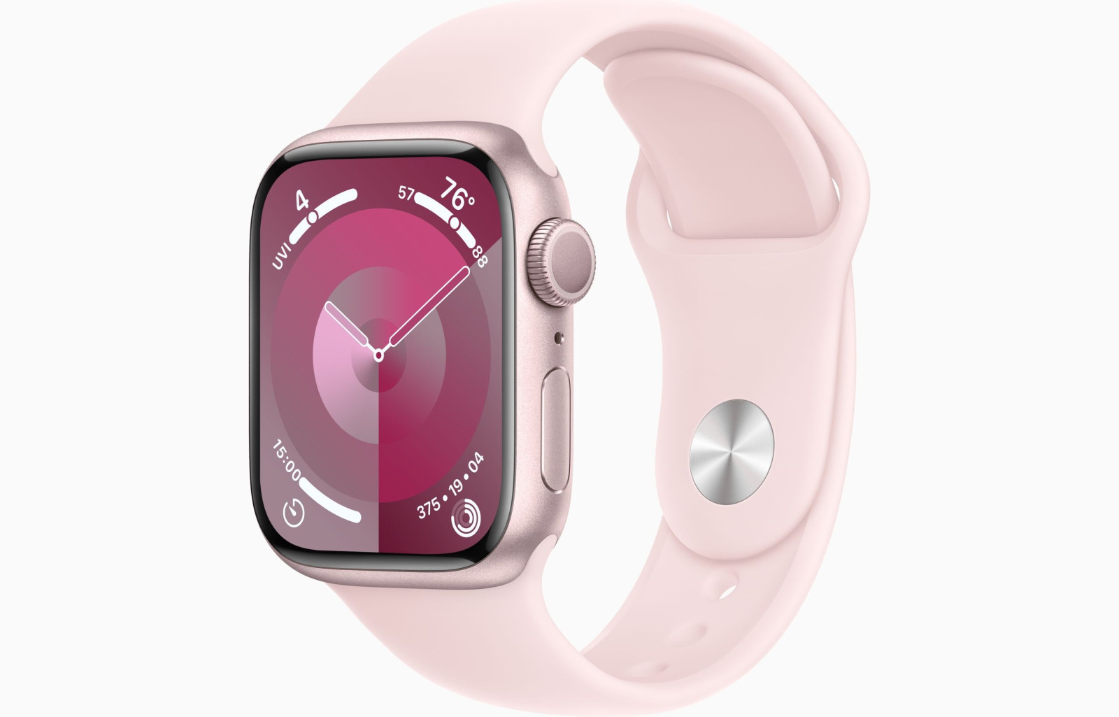 Apple Watch S9/41mm/Pink/Šport Band/Light Pink/-S/M
