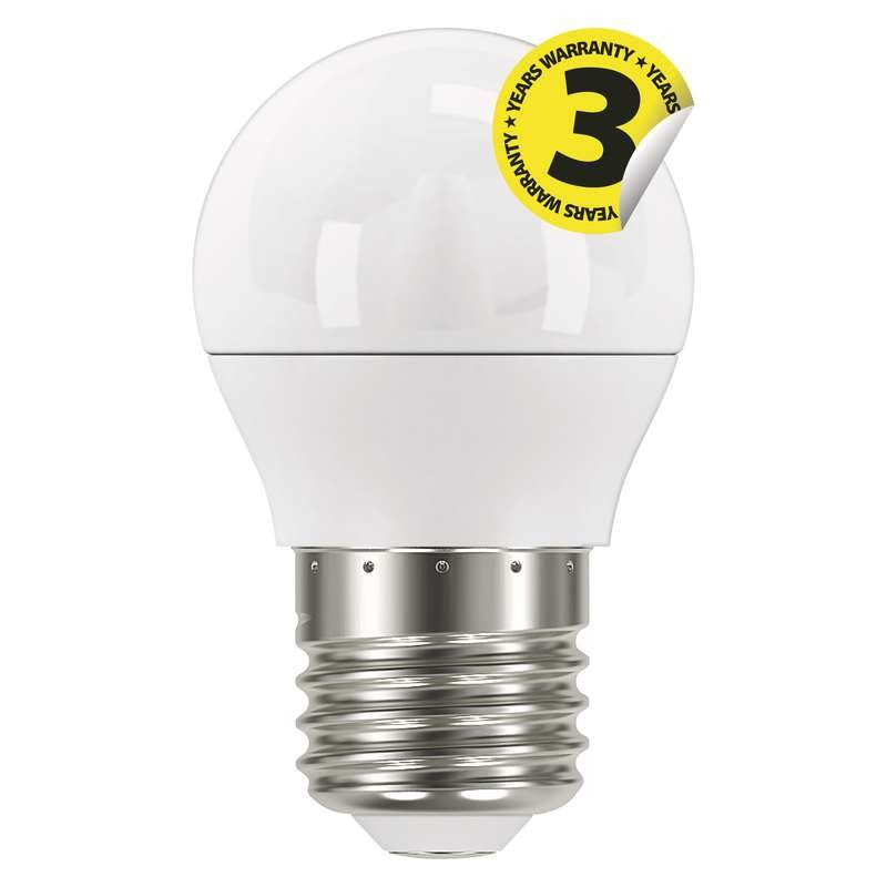 Emos LED žiarovka MINI GLOBE, 6W/40W E27, CW studená biela, 470 lm, Classisc, F