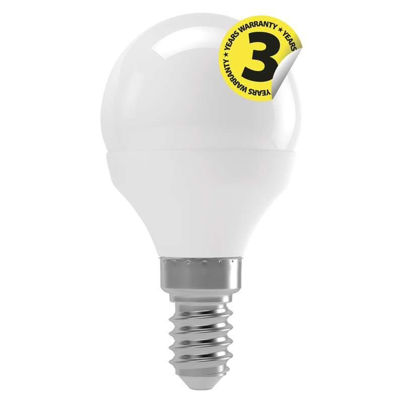 Emos LED žiarovka MINI GLOBE, 4W/30W E14, WW teplá biela, 330 lm, Classic, F