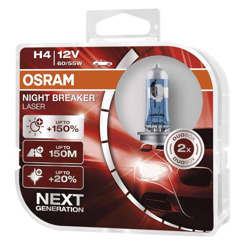 OSRAM žiarovka H4 12V, 60/55W Night Breaker Laser 64193NL - sada 2 kusov