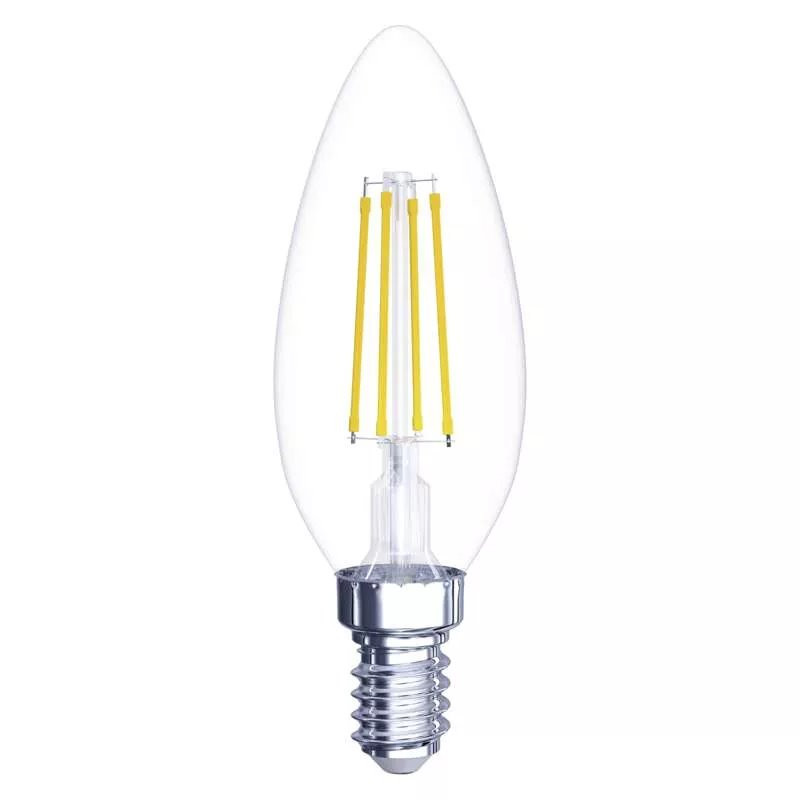 Emos LED žiarovka CANDLE, 6W/60W, E14 teplá biela, 810 lm, Filament, D