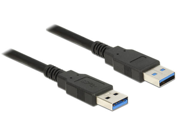 Delock Kábel USB 3.0 Typ-A samec > USB 3.0 Typ-A samec 0,5 m čierny