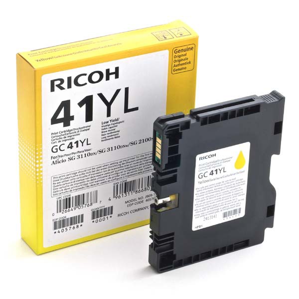 RICOH SG3100 (405768), originálna cartridge, žltá, 600 strán, Pre tlačiareň: RICOH AFICIO SG 2100N, RICOH AFICIO SG 3110DN, RICOH AFICIO SG 3110DNW