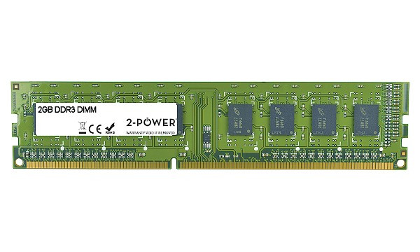 2-Power 2GB PC3-10600U 1333MHz DDR3 CL9 Non-ECC DIMM 2Rx8 ( DOŽIVOTNÁ ZÁRUKA )